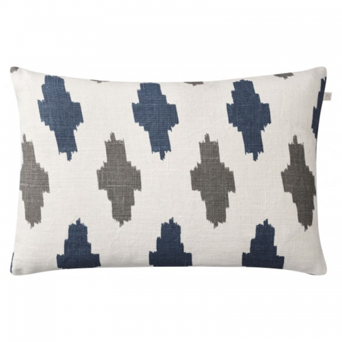 Ikat Agra Blue/Grey Cushion Cover